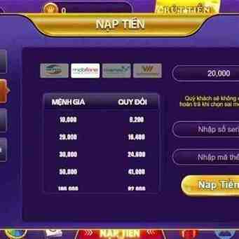cách nạp tiền 68 game bài