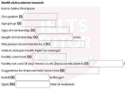 health club customer research
