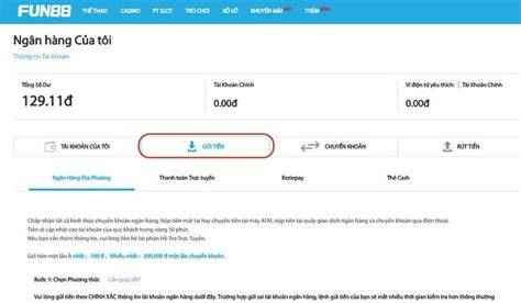 hướng dẫn gửi tiền fun88