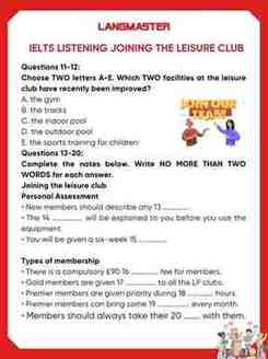 joining the leisure club