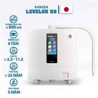 máy điện giải ion kiềm kangen leveluk k8