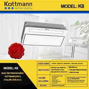 quạt sưởi âm trần kottmann k8