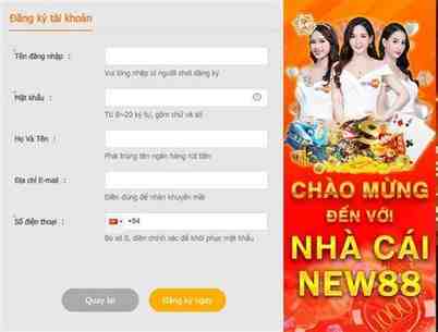 tài khoản nhà cái new88 new88 đăng nhập